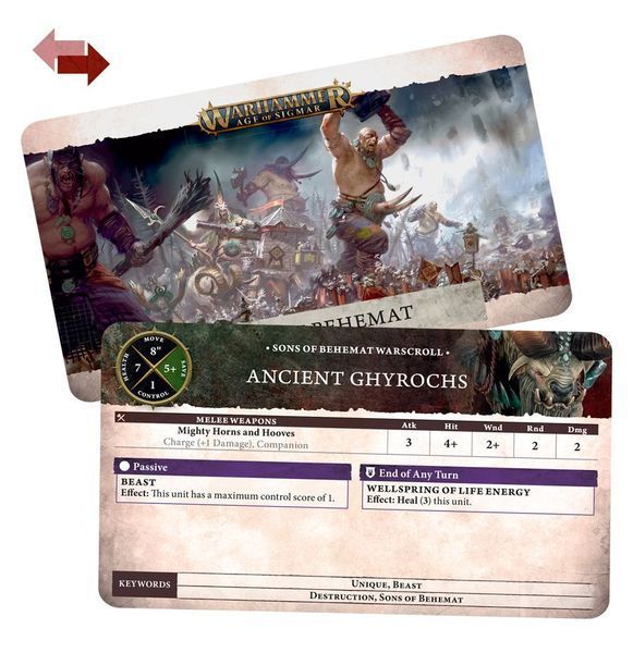 Карты AGE OF SIGMAR: WARSCROLL CARDS - SONS OF BEHEMAT (ENG) 60050231001 фото