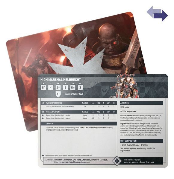 Карты DATASHEET CARDS: BLACK TEMPLARS (ENG) 60050101027 фото