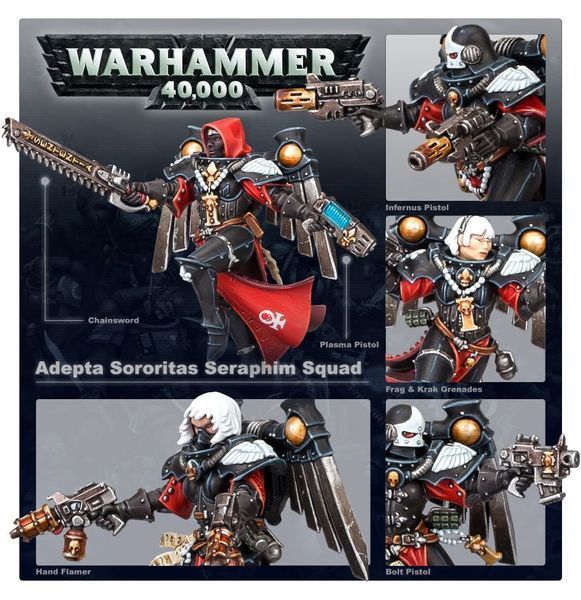 Набор миниатюр ADEPTA SORORITAS - SERAPHIM SQUAD 99120108064 фото