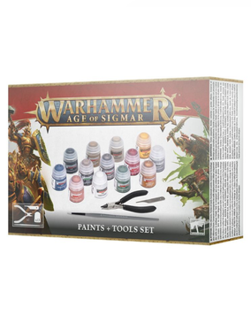 Набір фарб AGE OF SIGMAR: PAINTS+TOOLS ENG/SPA/PORT/LATV/RO 52170299004 фото