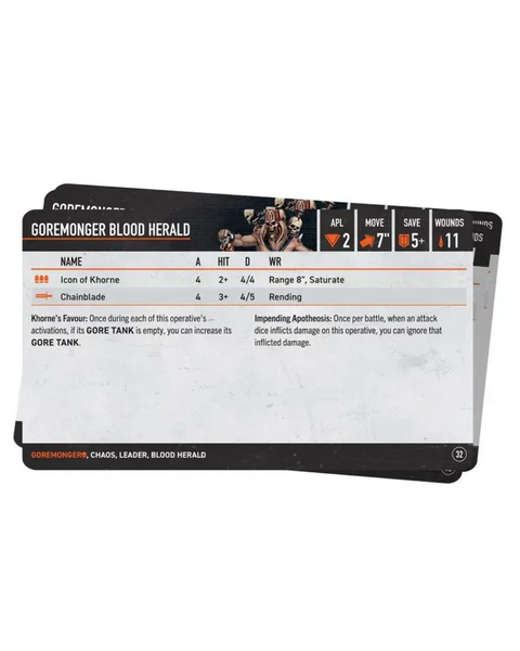 Карты KILL TEAM: GOREMONGERS DATACARDS (ENG) 60050102018 фото
