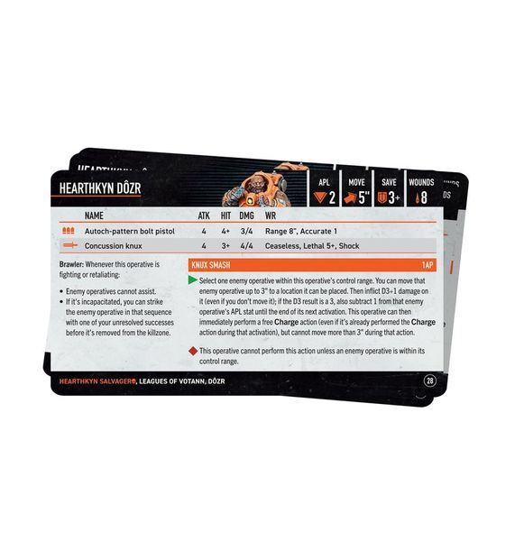 Карти WARHAMMER 40000: KILL TEAM DATACARDS - HEARTHKYN SALVAGERS (ENG) 60050118003 фото